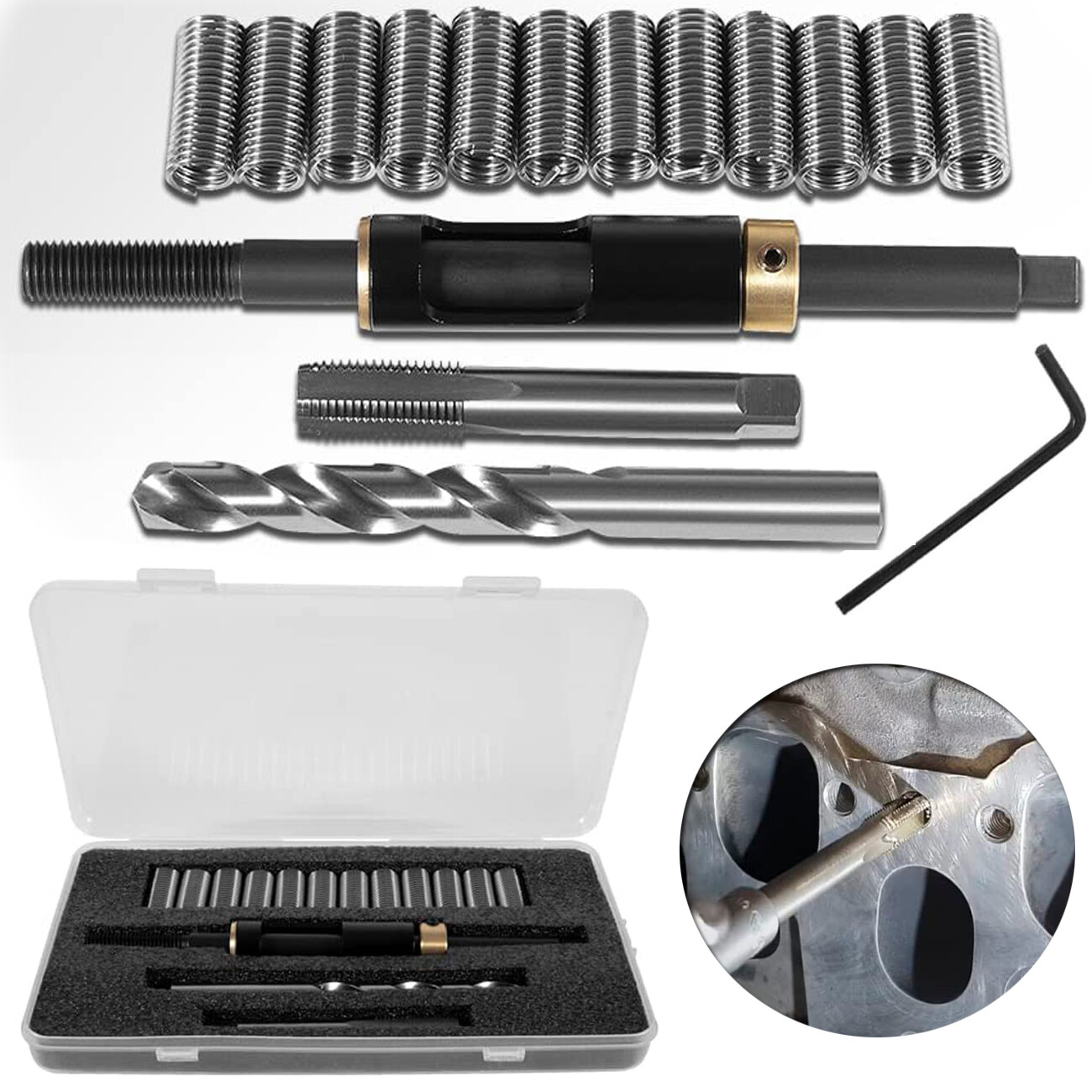 For Cadillac Honda Toyota Hyundai M11 x 1.5 Head Bolt Thread Repair Kits 35119S