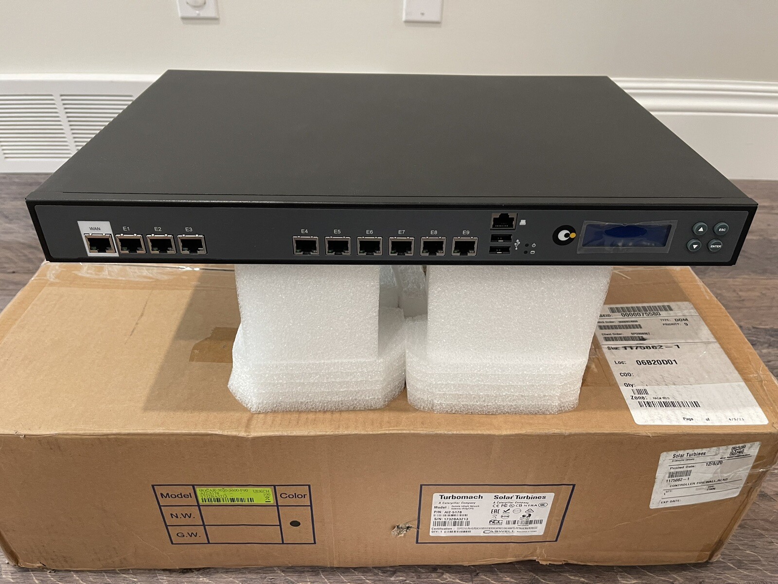 NEW SOLAR TURBINES TURBOMACH REMOTE INSIGHT NETWORK GATEWAY CONTROLLER FIREWALL