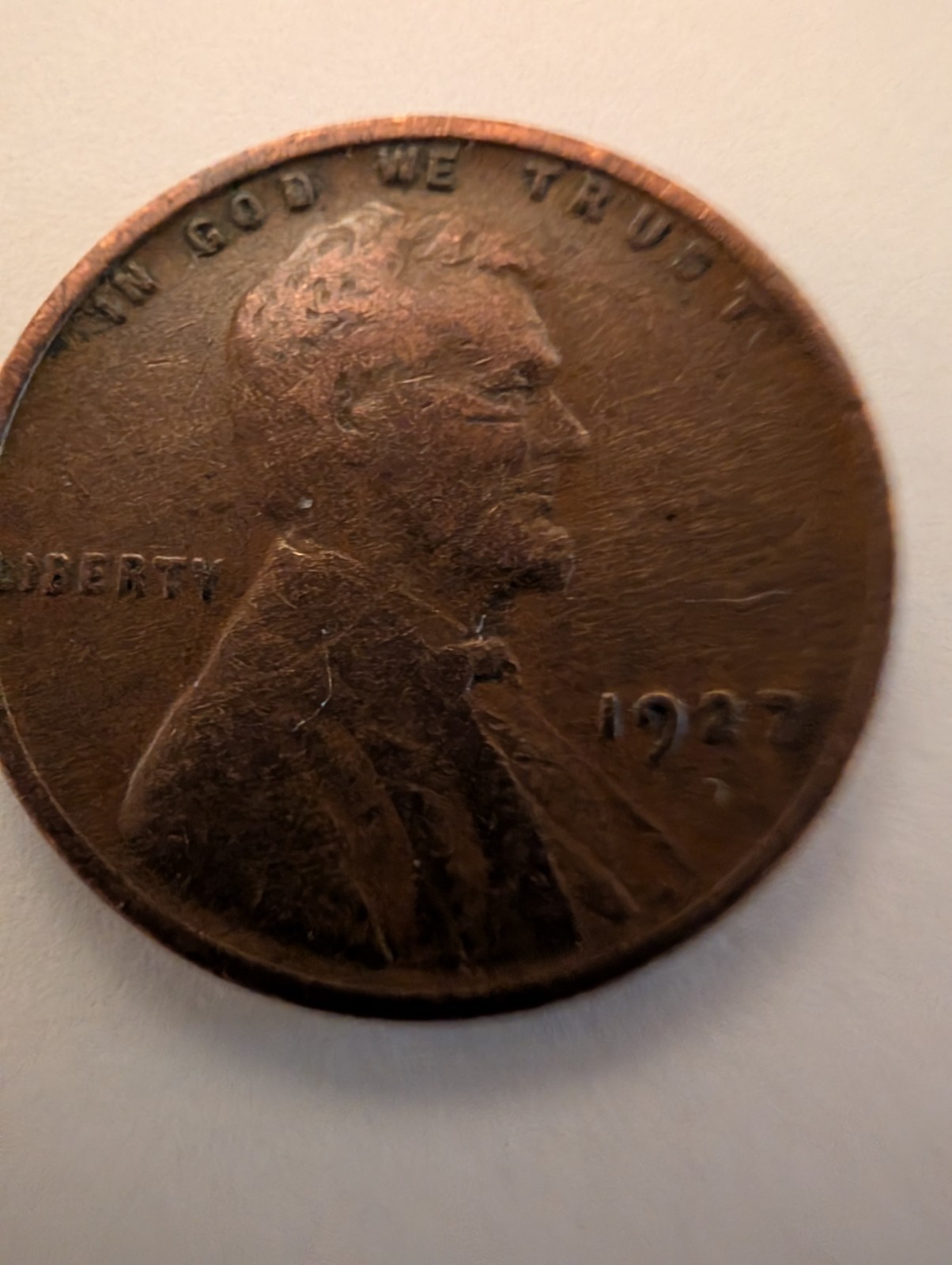 1927 Penny        With A Pretty Wood Grain Finish    Nice Condition  SEND OFFER