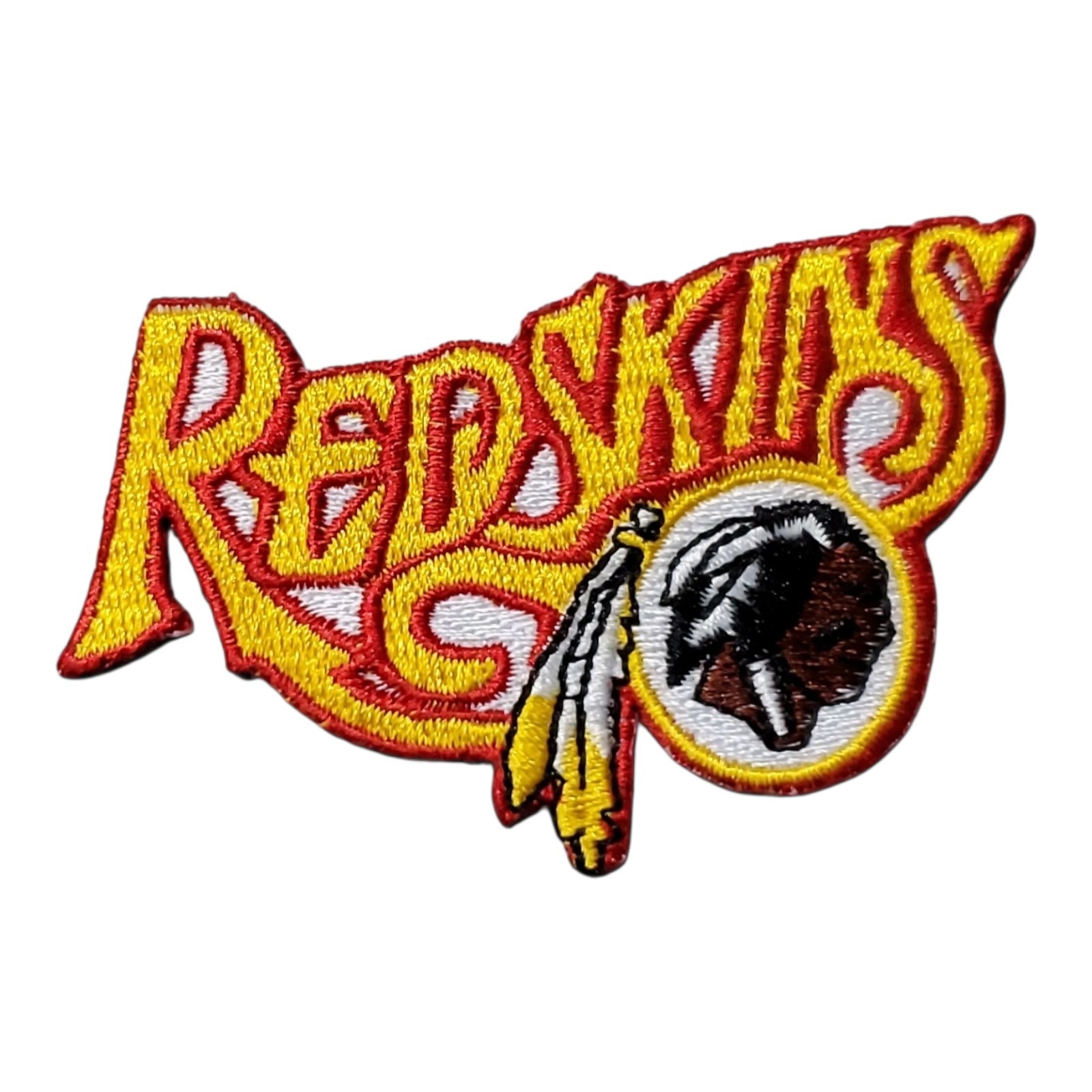 Washington Redskins Vintage Style Script Patch. Embroidered. Iron On. 3"x2"
