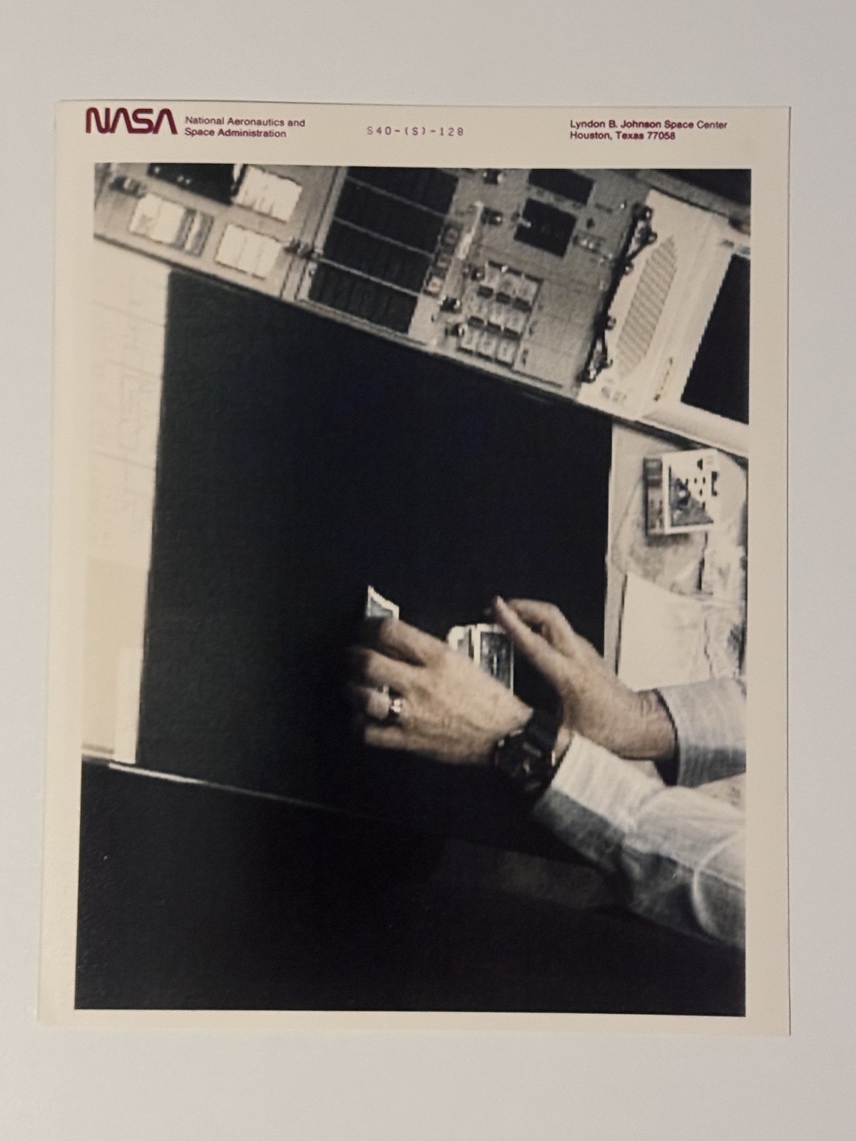 NASA STS-40 Mission Control CAPCOM Demonstration With Astronaut Press Photo