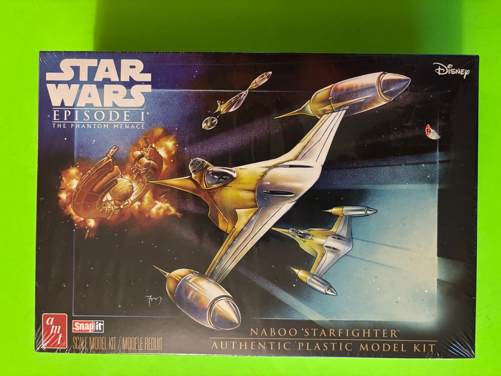 STAR WARS EPISODE 1 NABOO STAR FIGHTER MODEL KIT AMT ROUND 2 NEW SEALED LOOK!!!