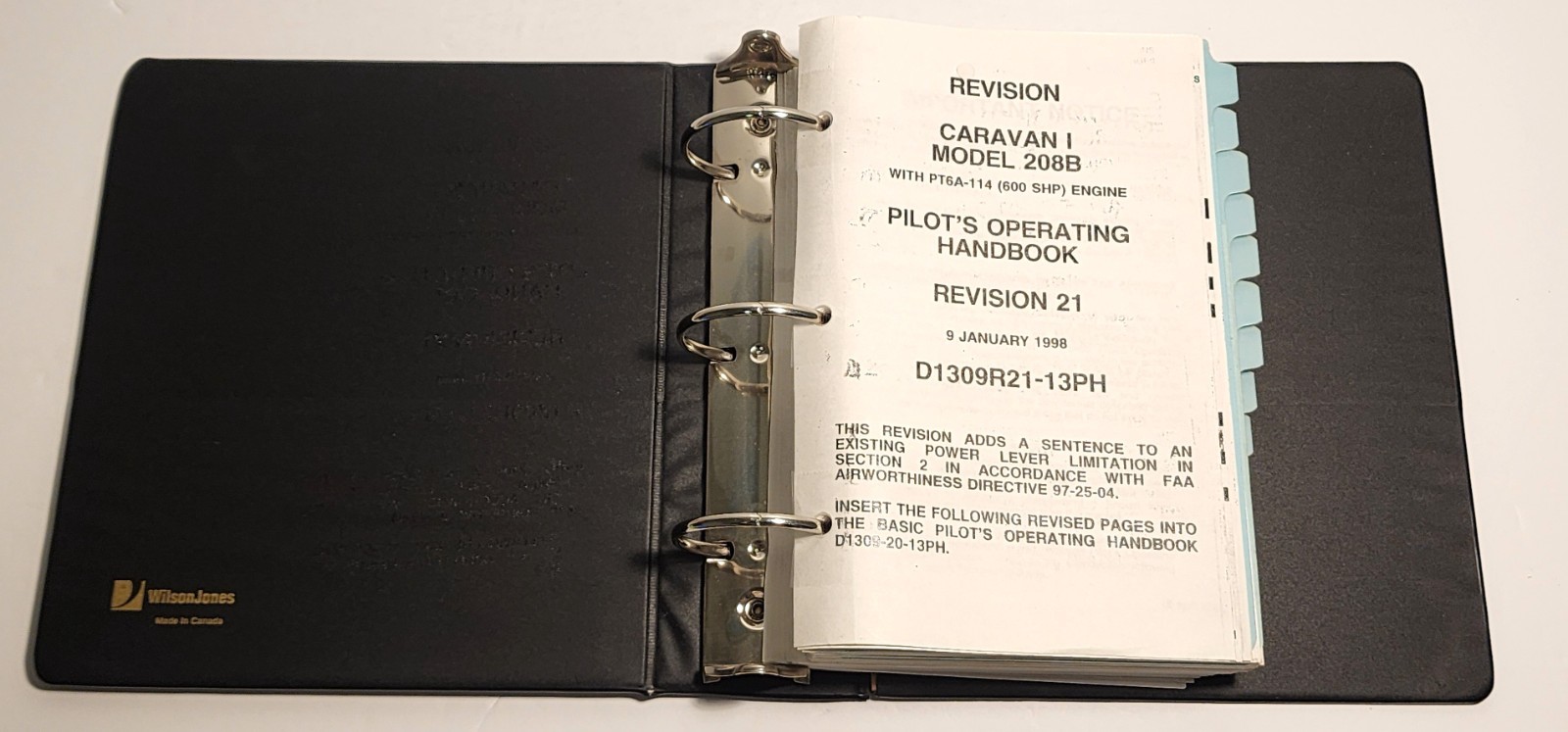 Cessna 208B Caravan Pilot’s Operating Handbook POH Rev 21 D1309-R21-13PH