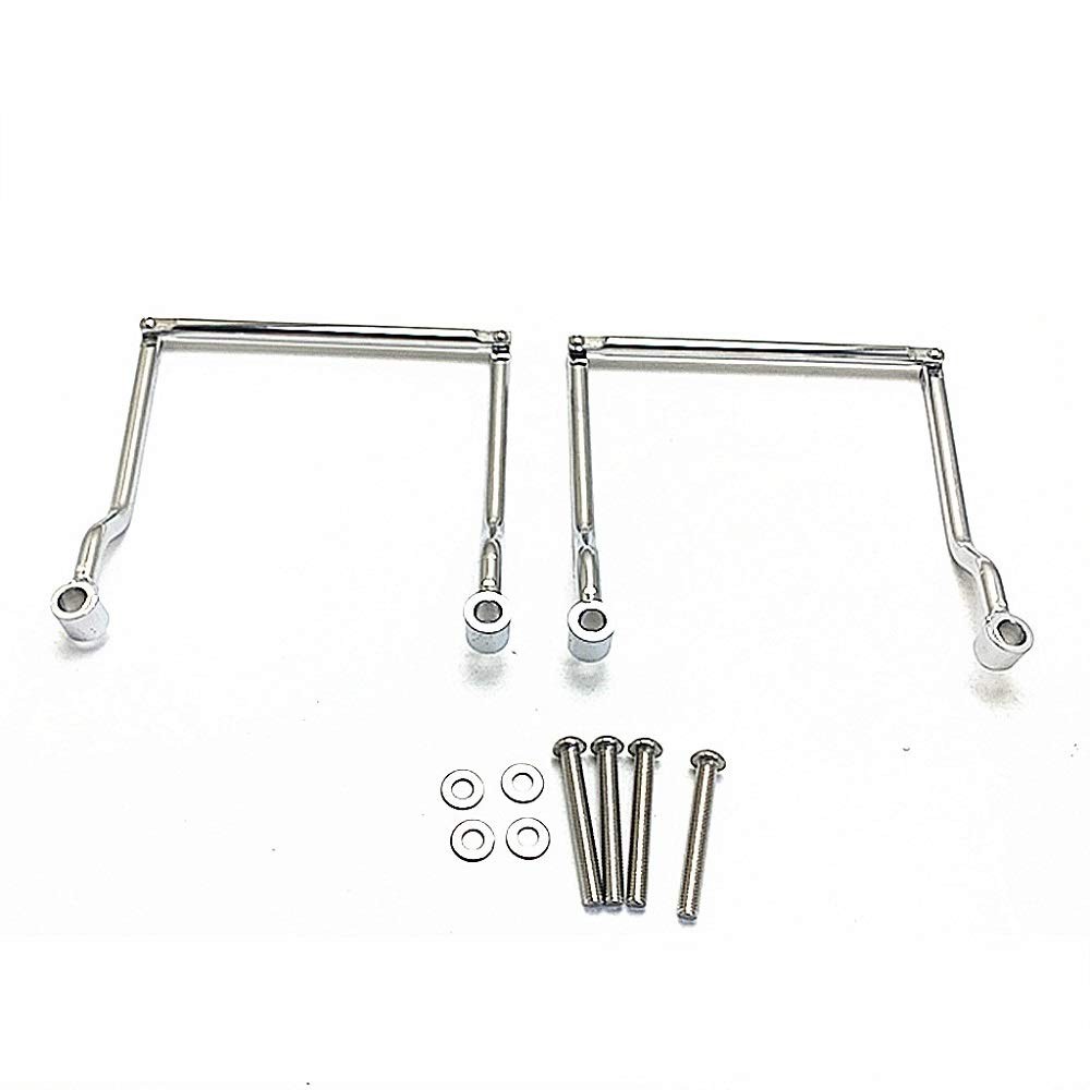 E-Bro Universal Saddlebag Support Bars Brackets for Motorcycle (Chrome)