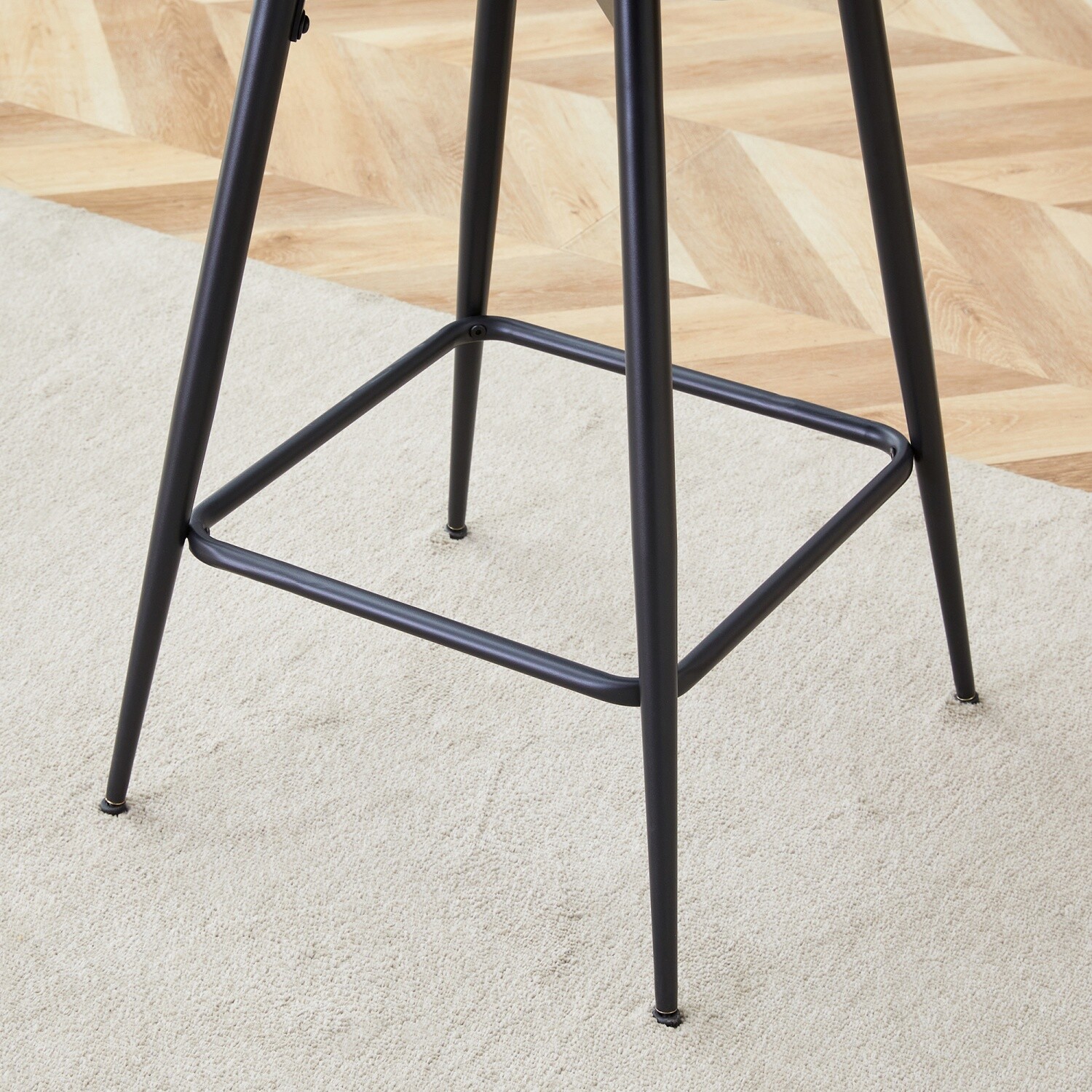 Set of 2 Swivel Bar Stools Counter Height Bar Chair Dining Chair with Metal Legs