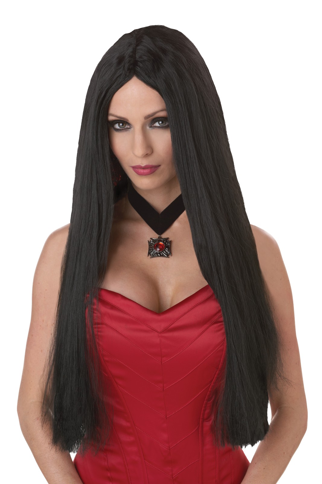 Long Flowing 24 Inch Wig 70042 Black Costume Accessory