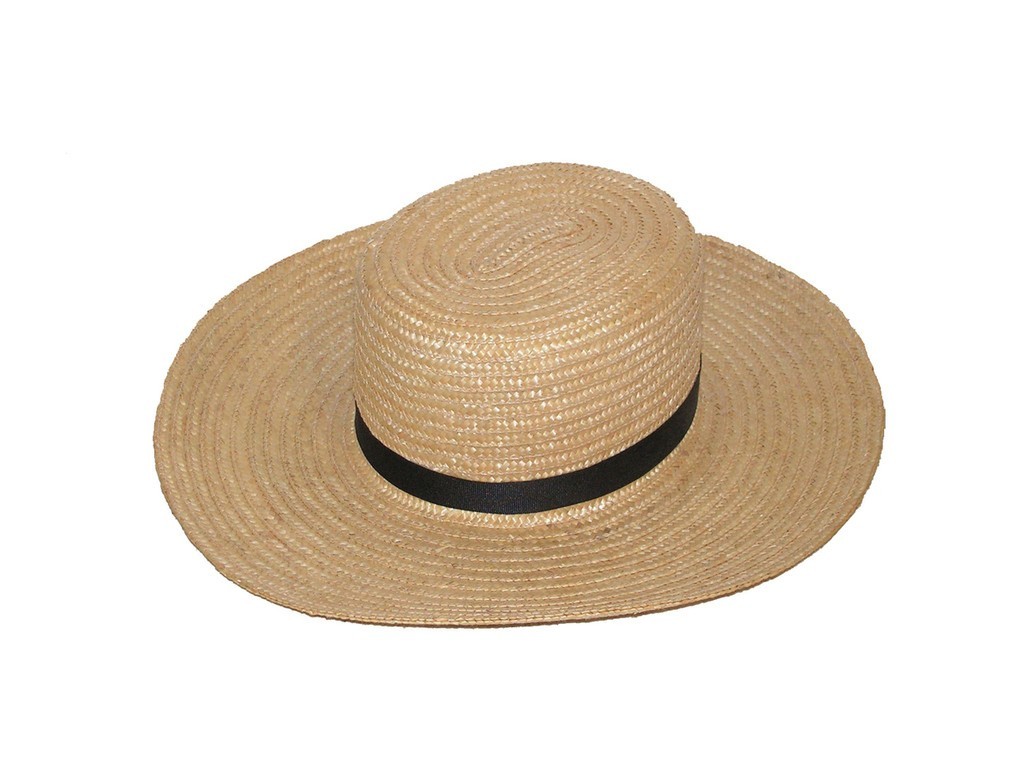7 5/8  AMISH STRAW HAT -  Authentic  Amish made 4" Crown and 4" Brim (4x4)