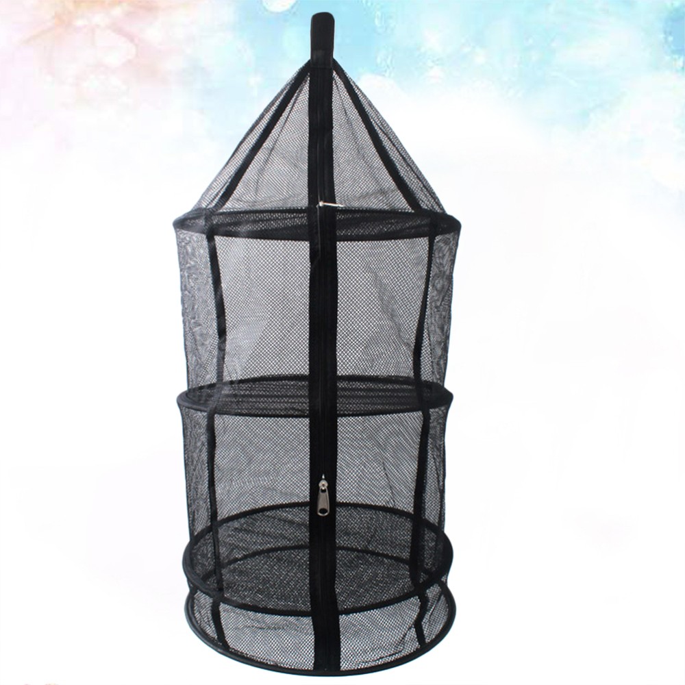 Four Layer Folding Mesh Drying Net Outdoor Circular Hanging Dryer with Zippers