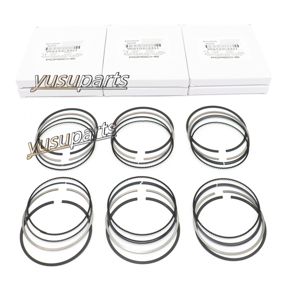 6x OEM Piston Rings Set Φ93mm For Porsche Boxster S 986 987 3.2L H6 M96.21