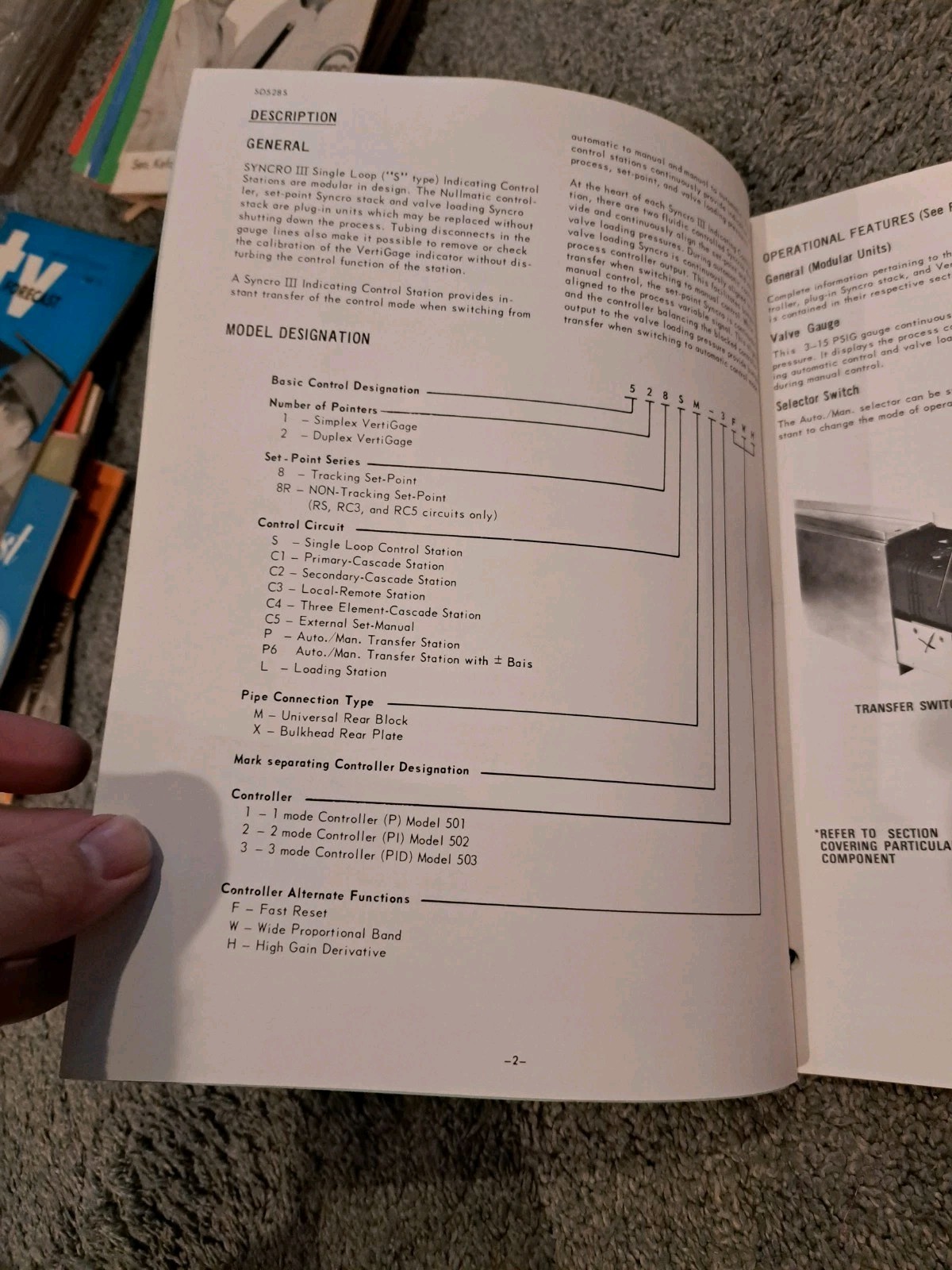 Moore Service Instructions Synchro III Indicating Controller S Single Loop