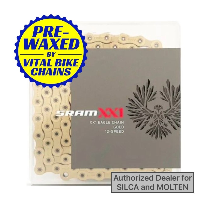 SRAM XX1 Chain 12 speed GOLD - SILCA/MOLTEN/CERAMIC SPEED wax