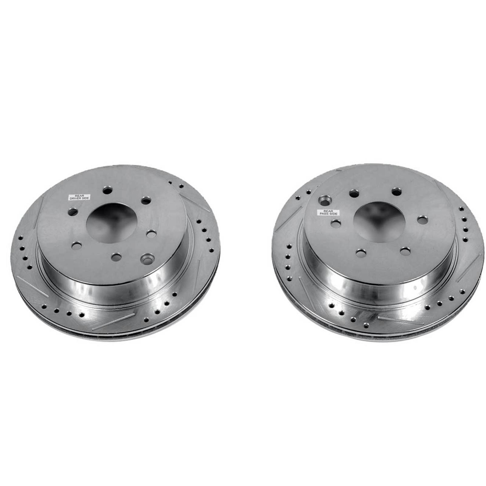 Power Stop JBR1164XPR Drilled & Slotted Rear Rotor Set for Frontier/Xterra
