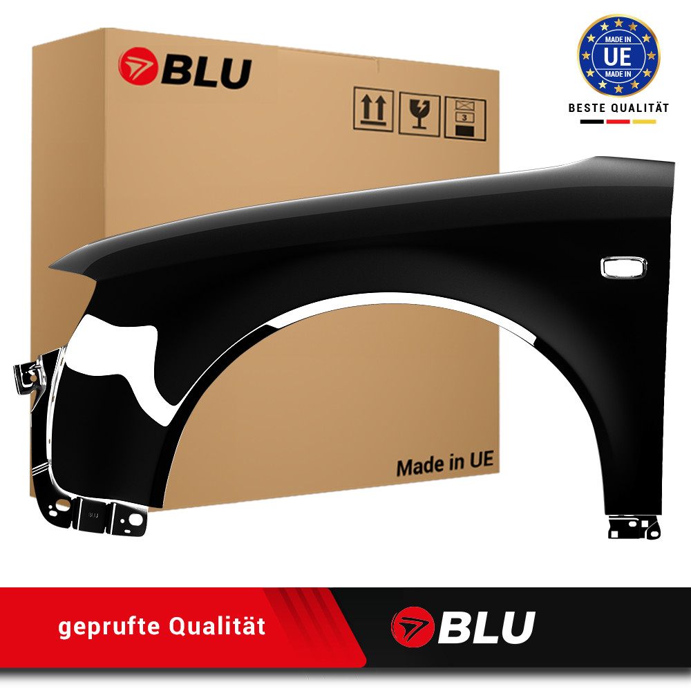 Fender For Audi A4 B6 LY9B Left Black 00-04 Front Painted New
