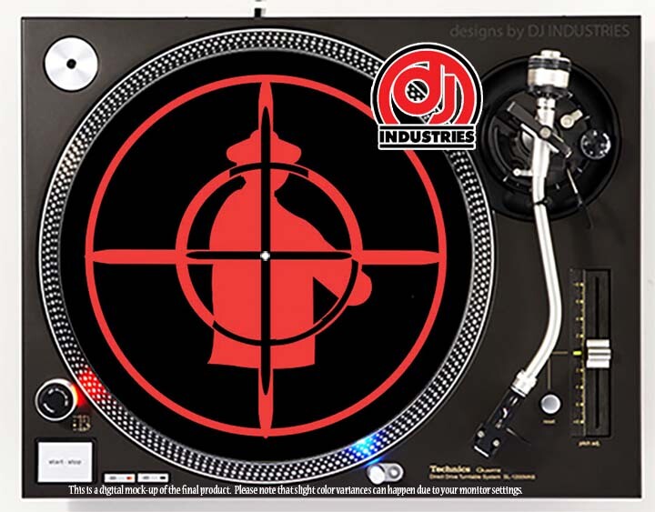 Public Enemy Sniper Red - 7"-12" DJ slipmat for LP turntable record player