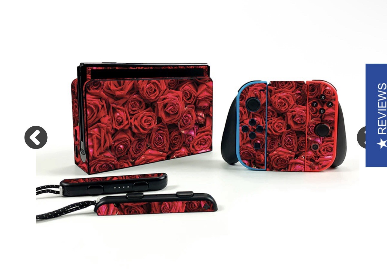 Mighty skins Too Many Roses Switch OLED Skin Supreme scratch protection Vinyl
