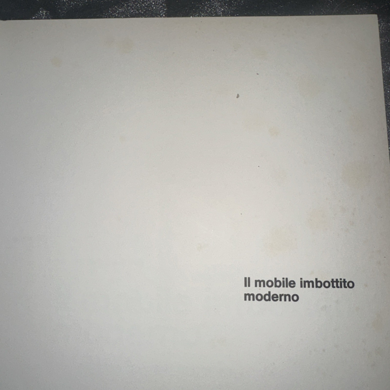 II Mobile Imbottito Moderno Hoepli 1972
