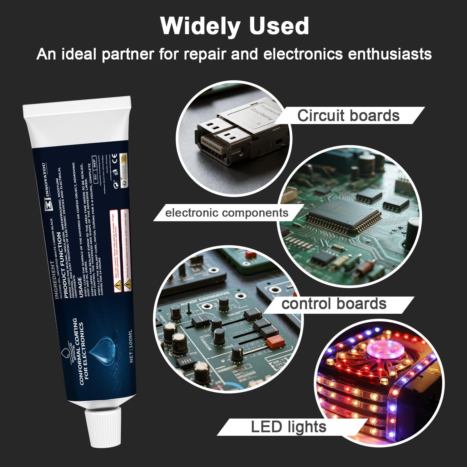 1DFAUL 100ml Conformal Coating for Electronics, Silicone Transparent