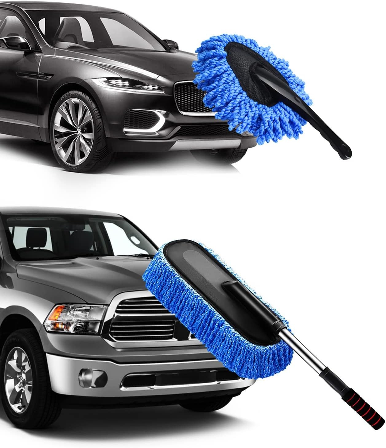 Car Duster Kit, Car Dust Brush Set with Microfiber Pollen