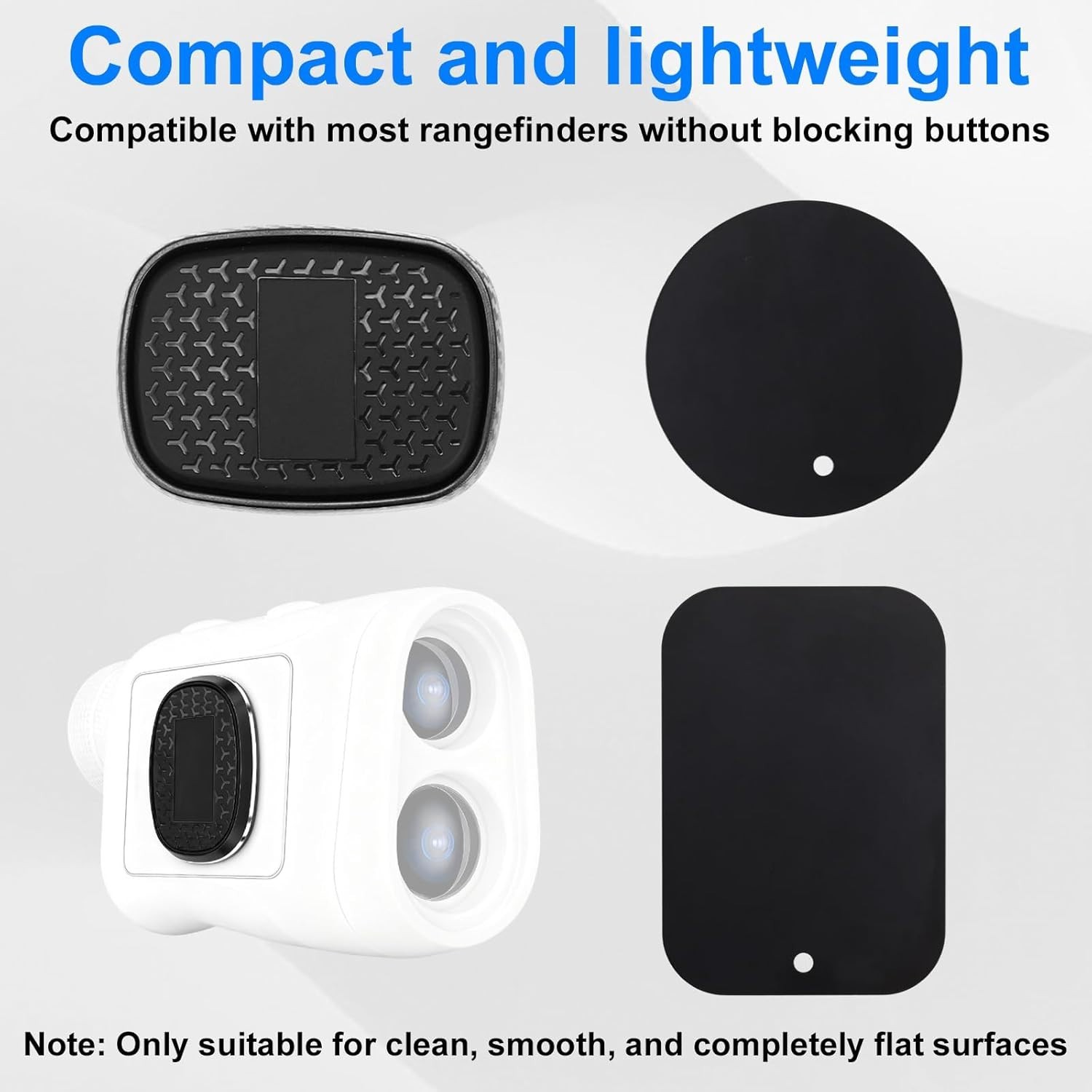 Durable Magnetic Golf Rangefinder Mount with Washers - Black Golf Cart Accessory