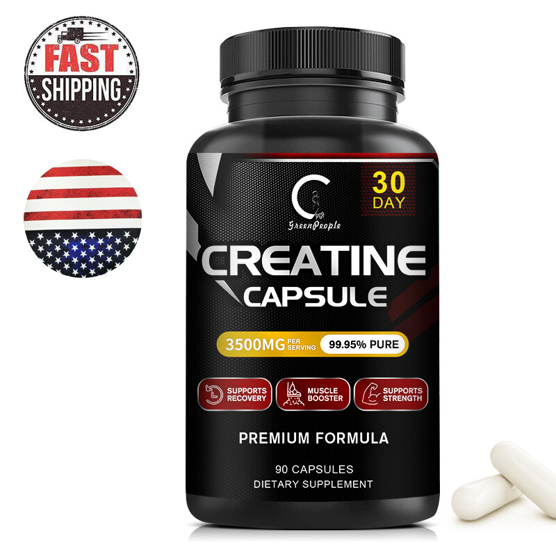 3500MG Creatine Monohydrate Capsules - Bodybuilding Muscle Growth - 90 Capsules