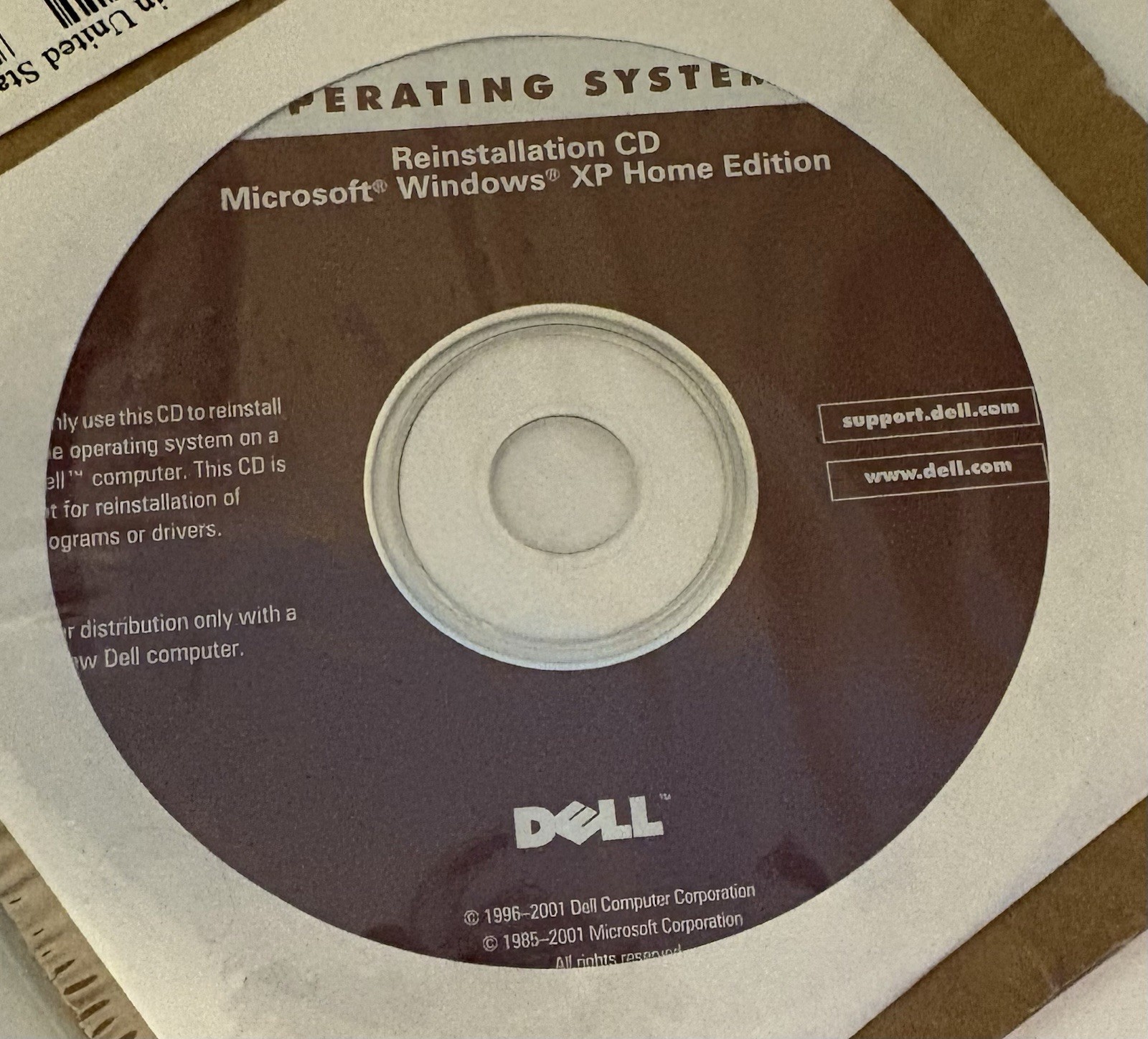 Vintage Microsoft Windows XP Home Edition Dell - Version 2002 - Factory Sealed