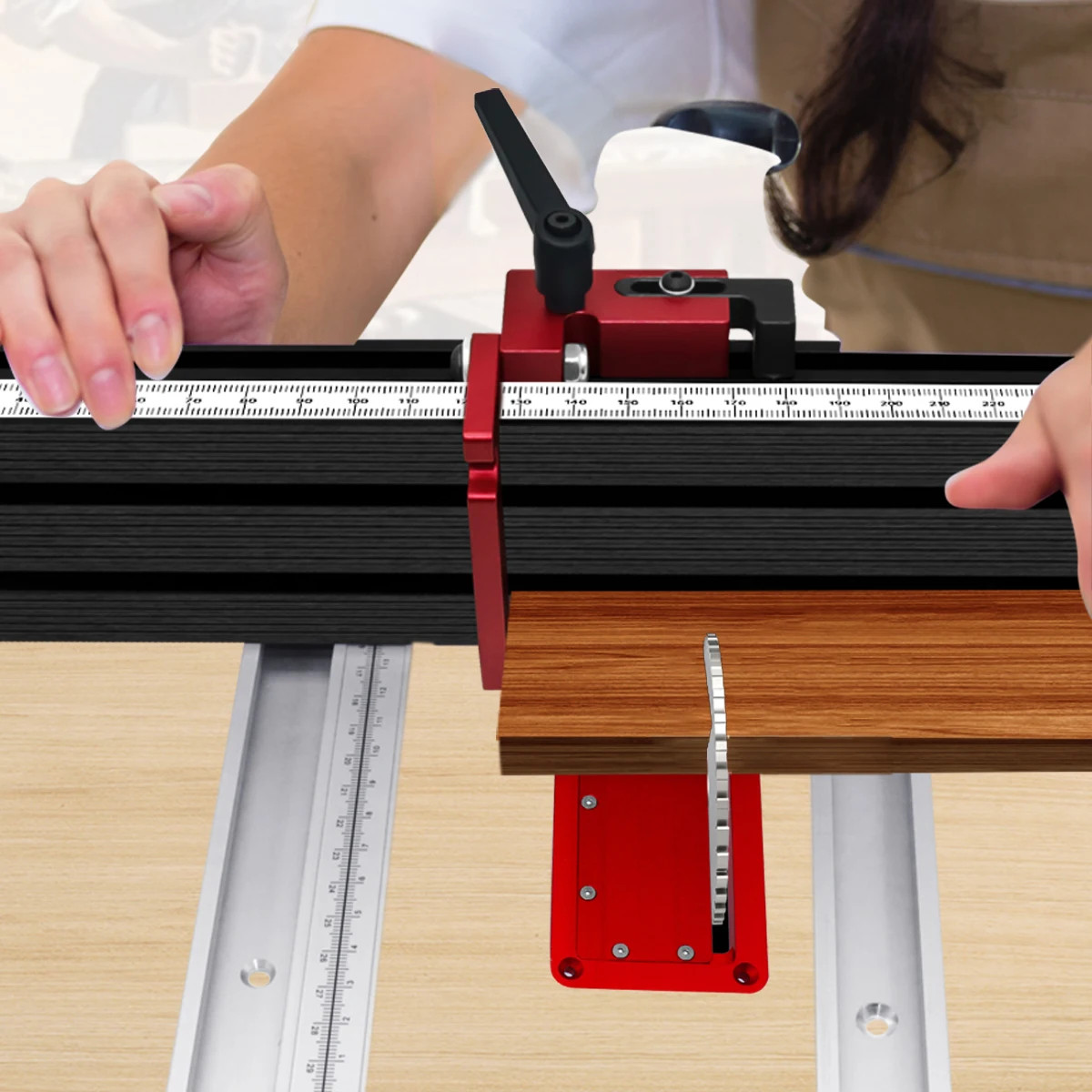 Aluminium Profile Fence 300-800mm Miter Track DIY Tool Sliding T-Slot Table Saw
