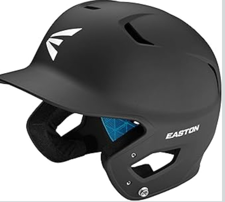 Easton Mens Z5 2.0 Baseball Batting Helmet Matte Black Sz L Senior 7 1/8 - 7 1/2