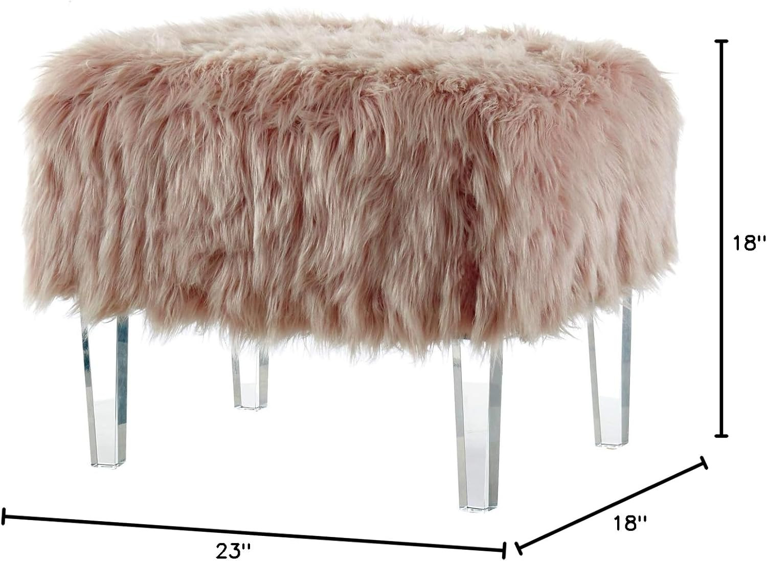Chic Pink Susie Ottoman - Stylish Design