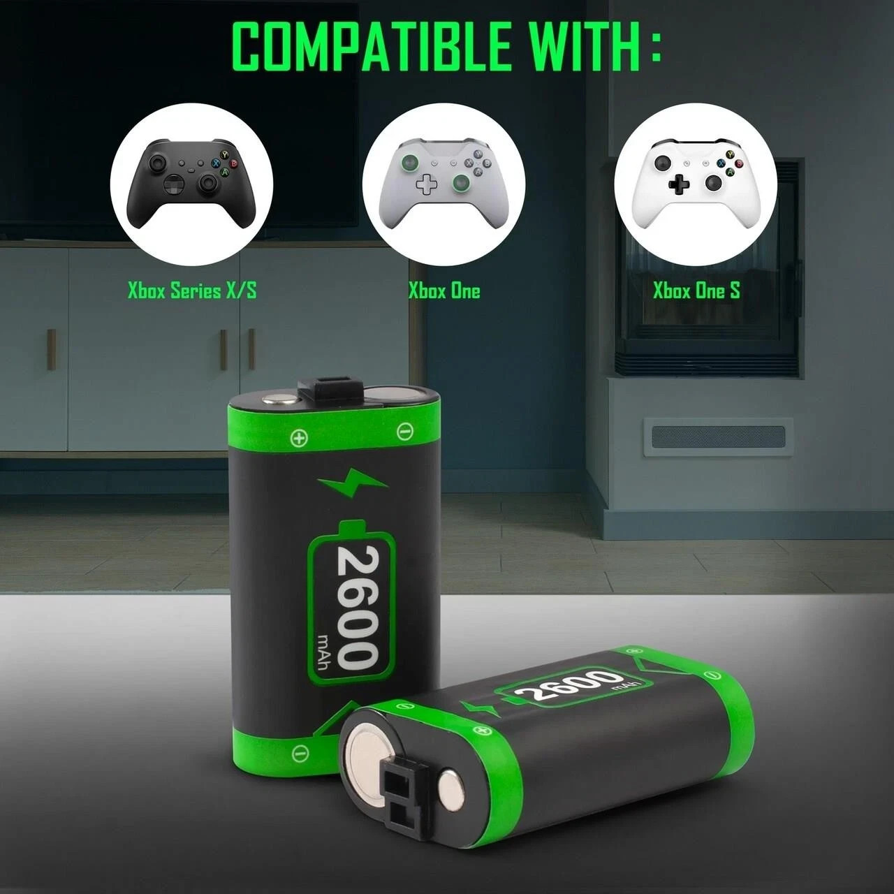 Insten 2-Pack Rechargeable Battery Pack with Cover for Xbox Series X | Series S