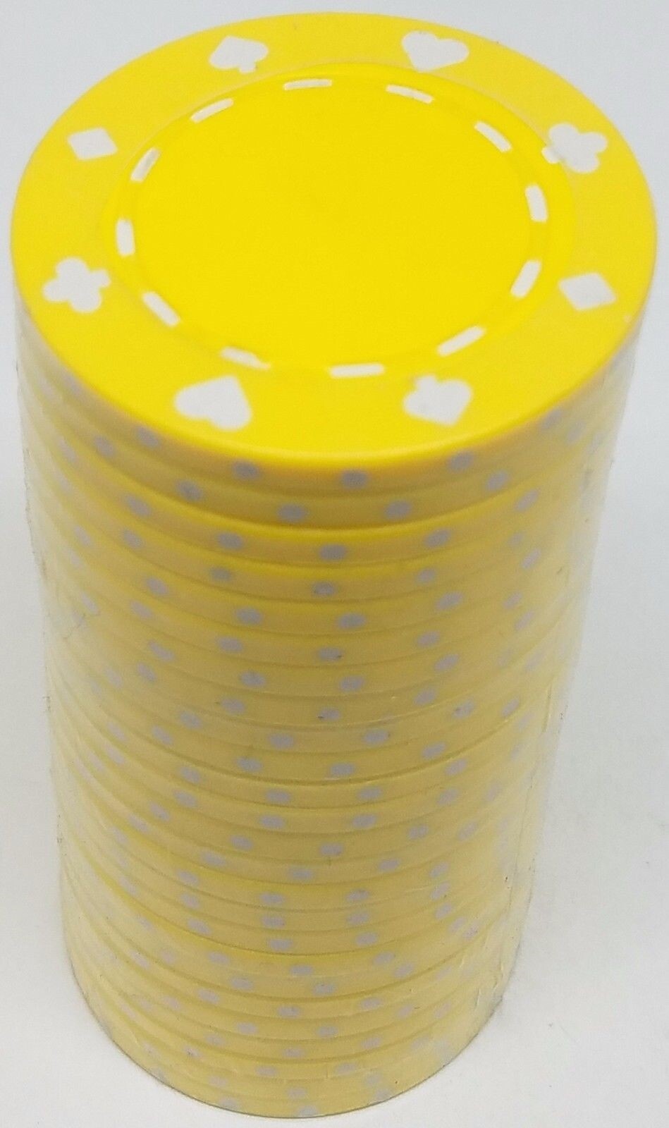 Poker Chips (25) Yellow Suited Mold 11.5 gram Clay Composite