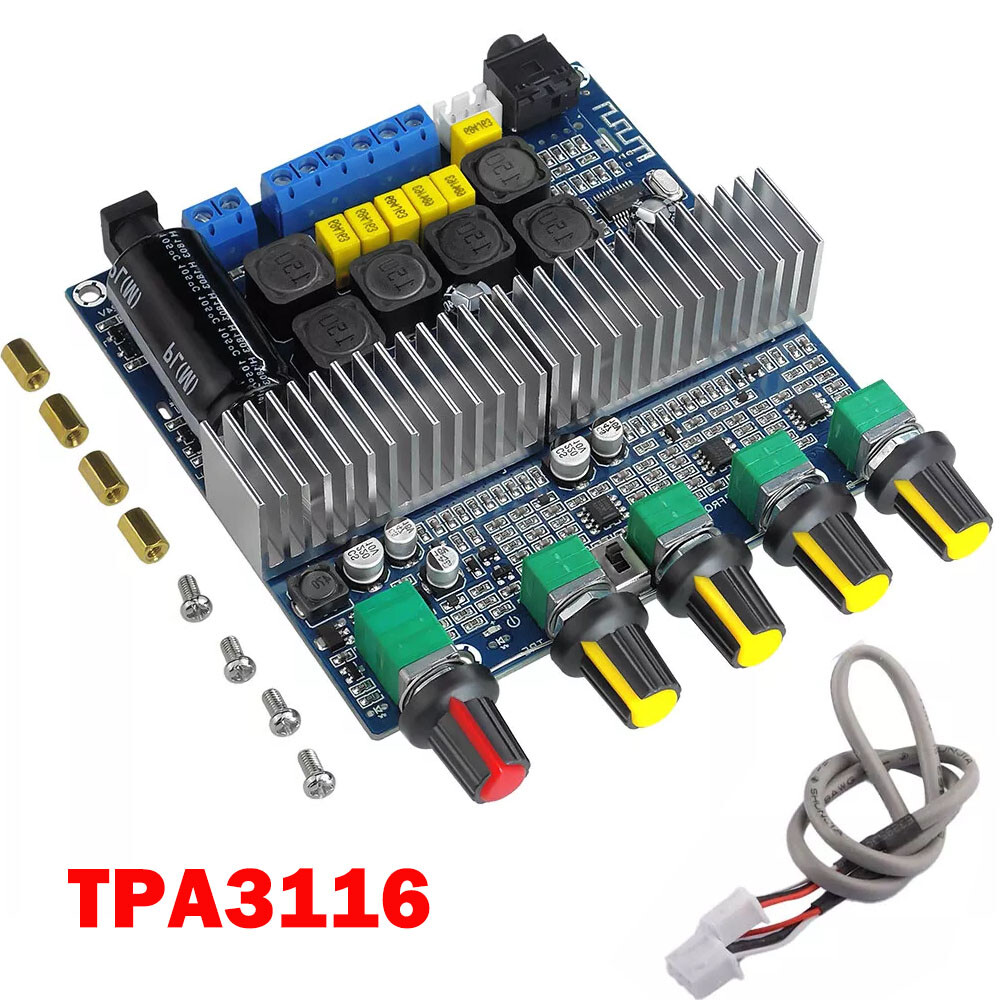 Bluetooth Power Amplifier Board TPA3116 Digital Module 50Wx2 +100W 12-24V HOT