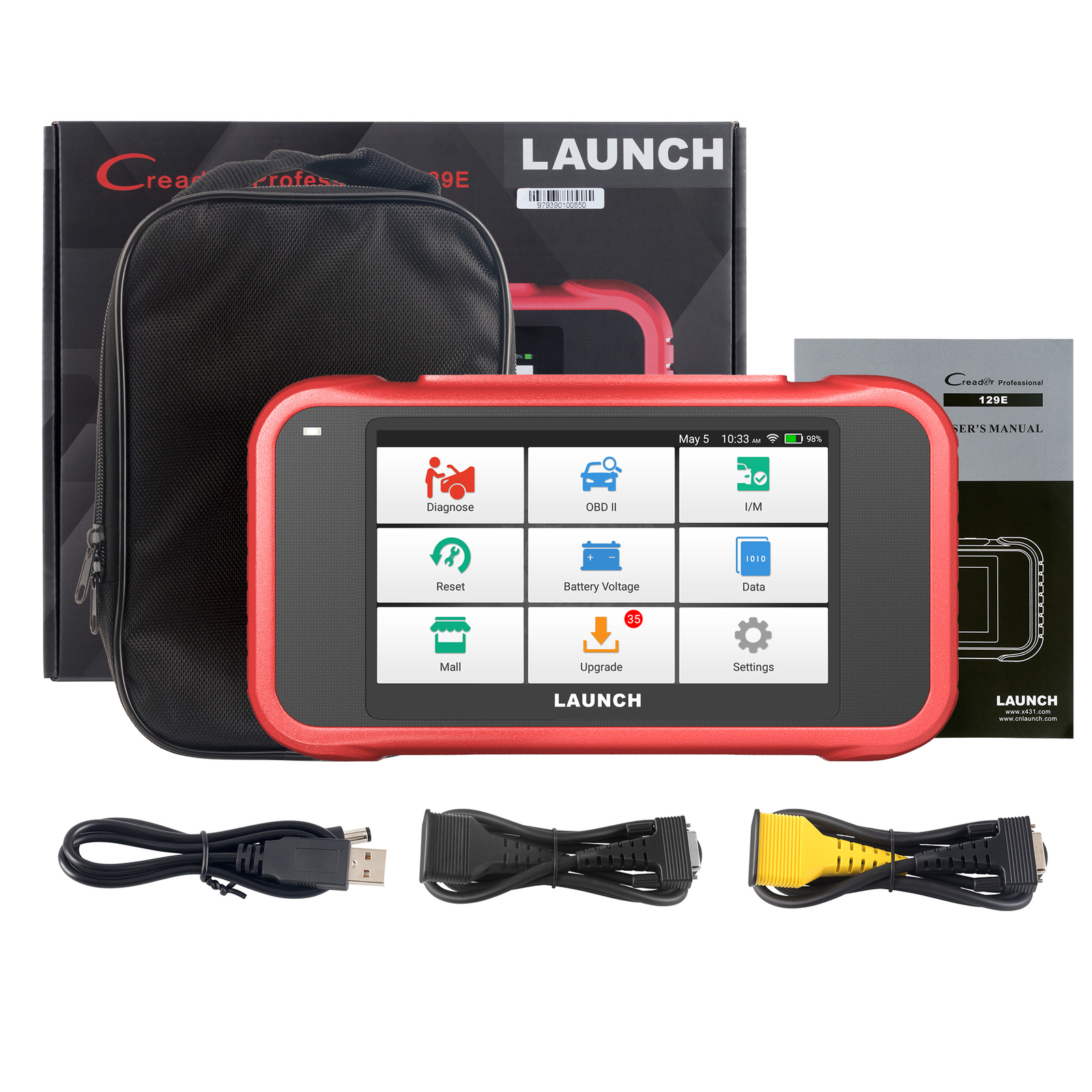 2024 LAUNCH CRP129E PRO+ OBD2 Scanner Car Diagnostic Tool Engine ABS SRS EBP SAS