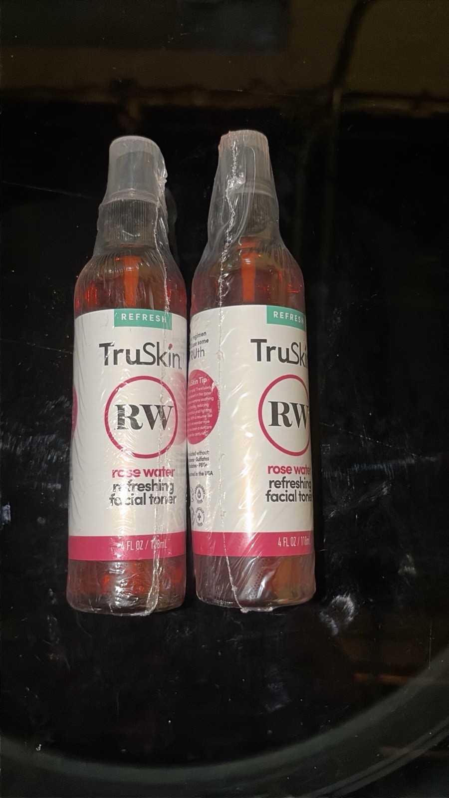 TruSkin Rose Water Facial Toner Spray 4oz Refresh Hydrating Mist x2