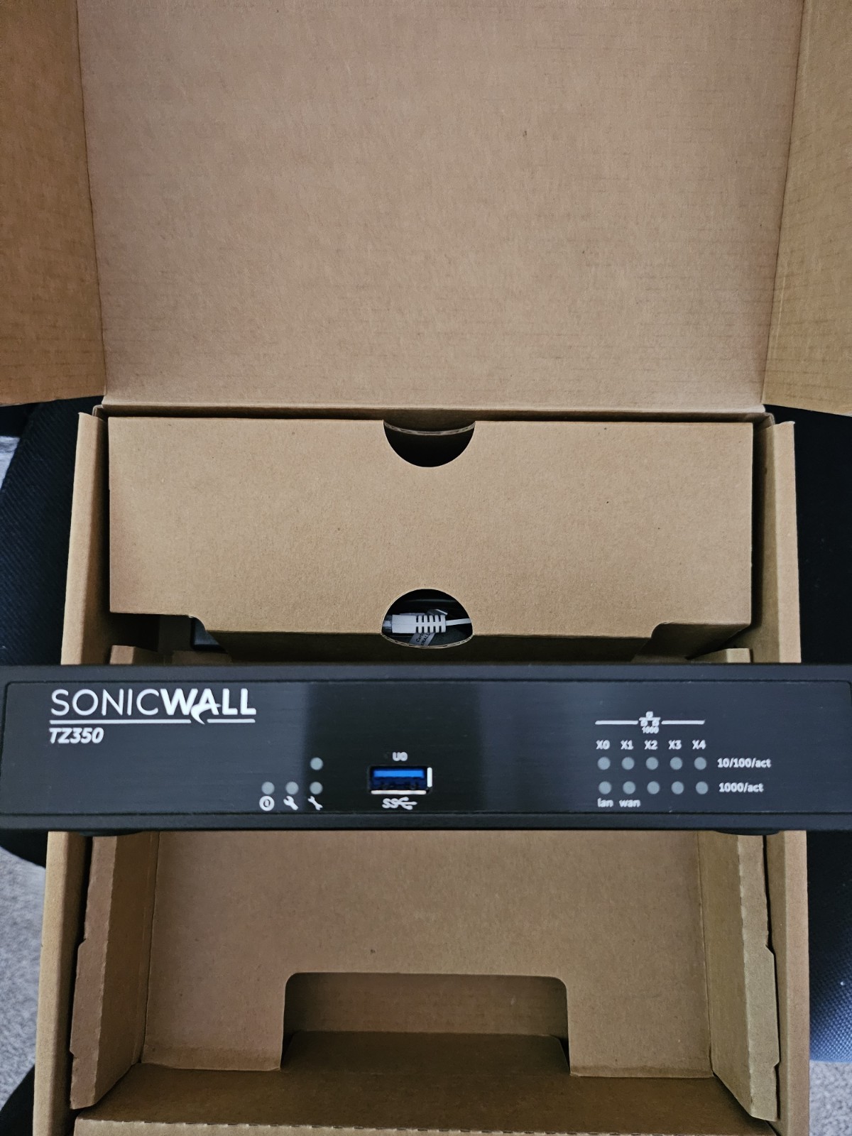 Dell SonicWall TZ350 Firewall Appliance 5 Port Network Security Transfer Ready