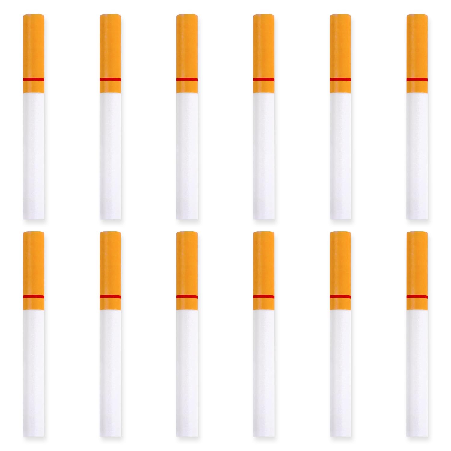 FXMHEHBB 12 Pcs Fake Puff Cigarettes, 3 Inch 3 inch/7.6 cm (length), White