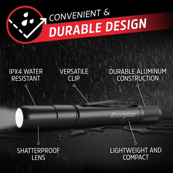 Energizer 115 Lumens LED Pen Light Pocket Flashlight