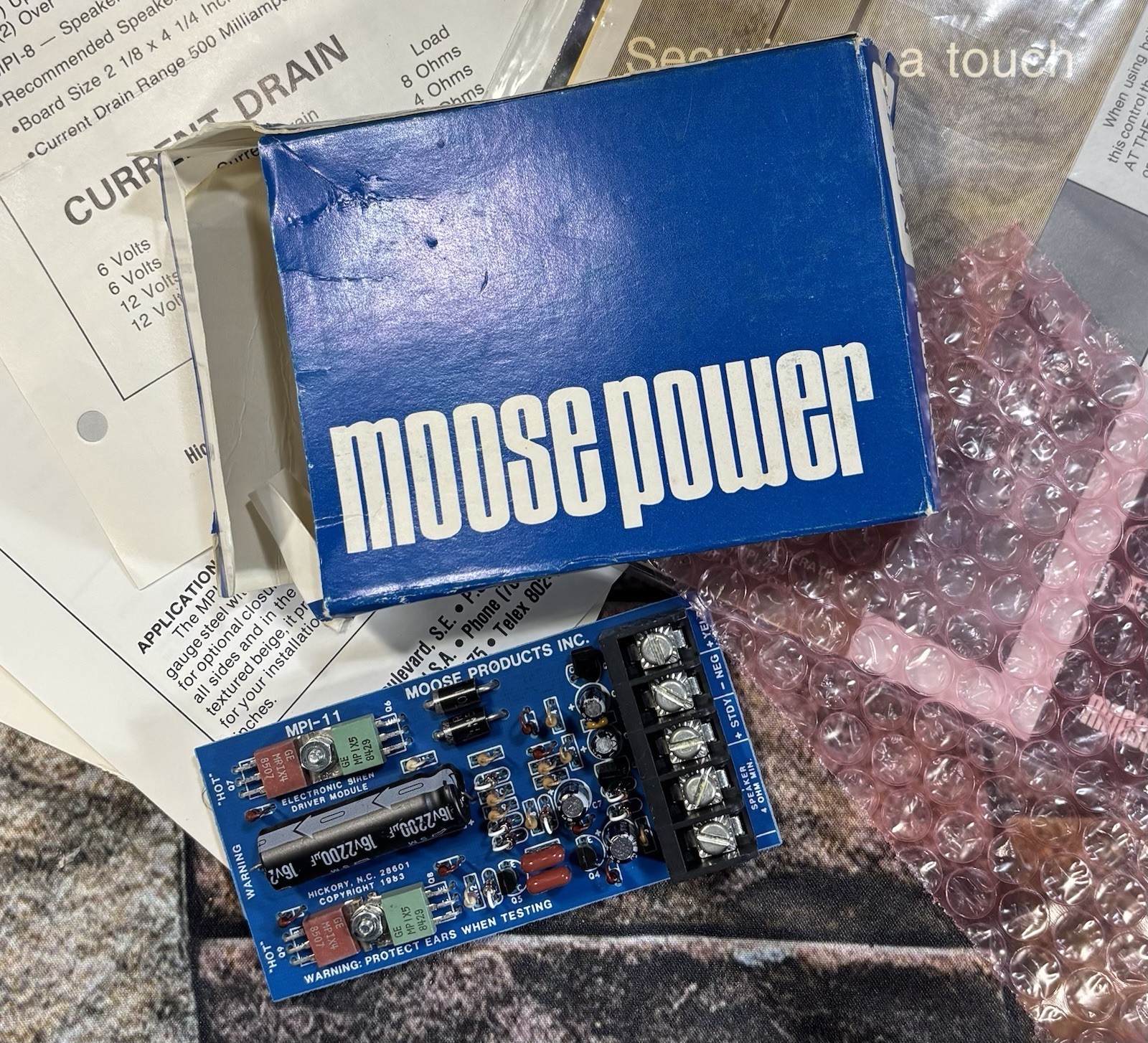 Moose Mpi-725 Security Control Alarm System with Accessories