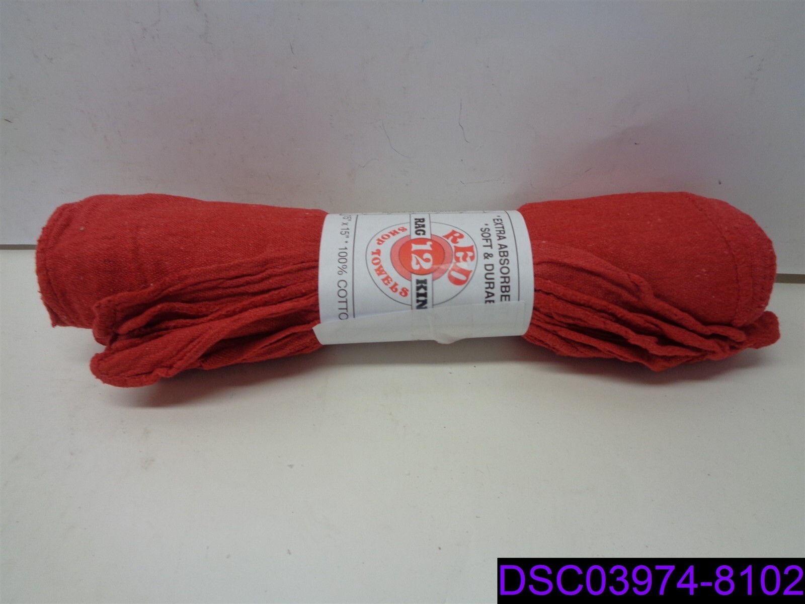 Qty = 288 Towels (24 Packs x 12): Red Shop Towel 15" x 15"