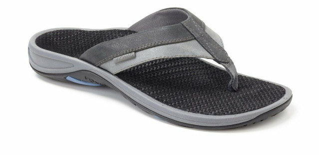 Vionic Joel Black/Grey Men's Comfort Sandal Flip Flop US size 7 NEW!!!