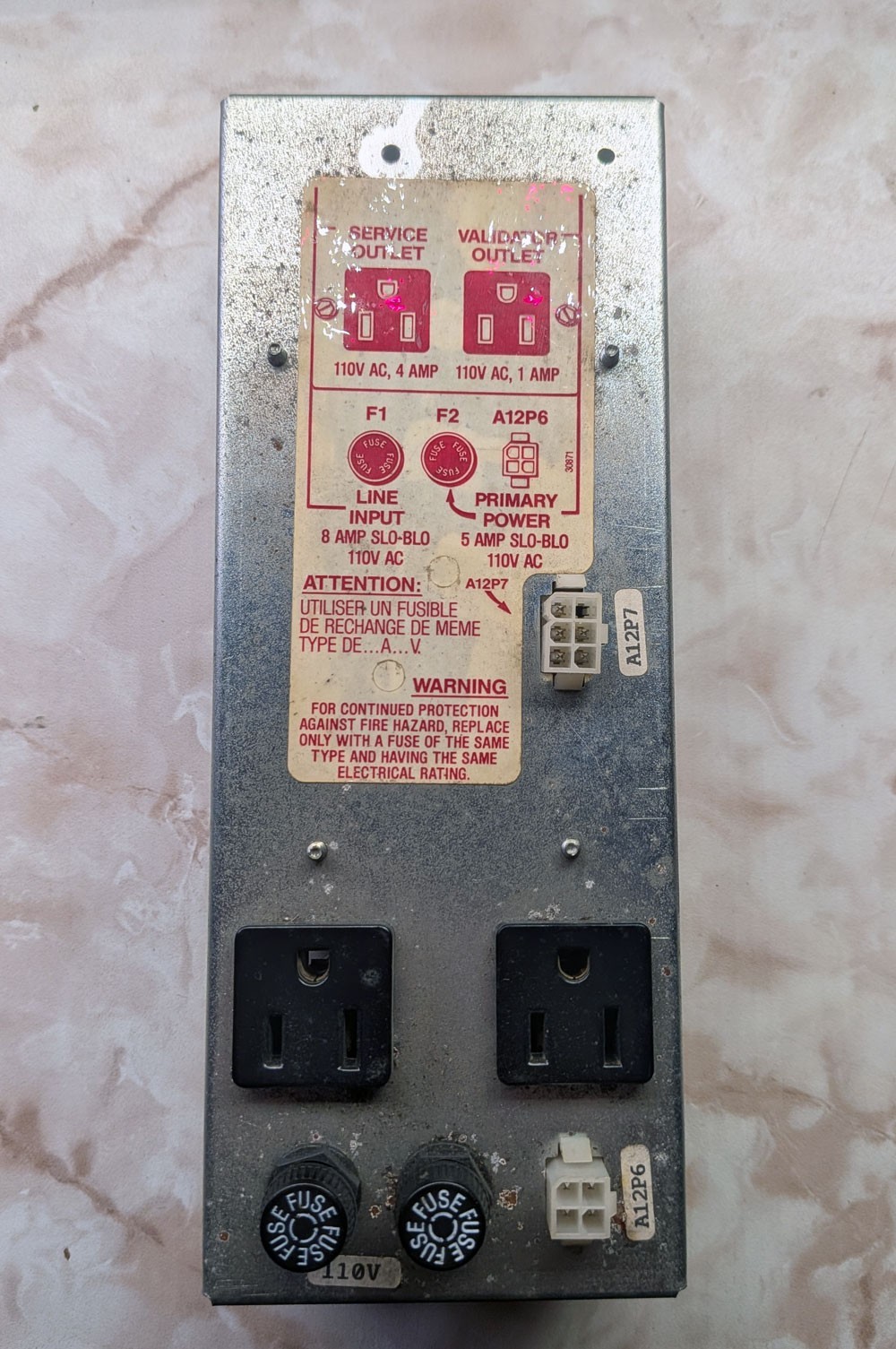 Gottlieb System 3 Pinball Machine MA-1928 Power Module Assembly - WORKING