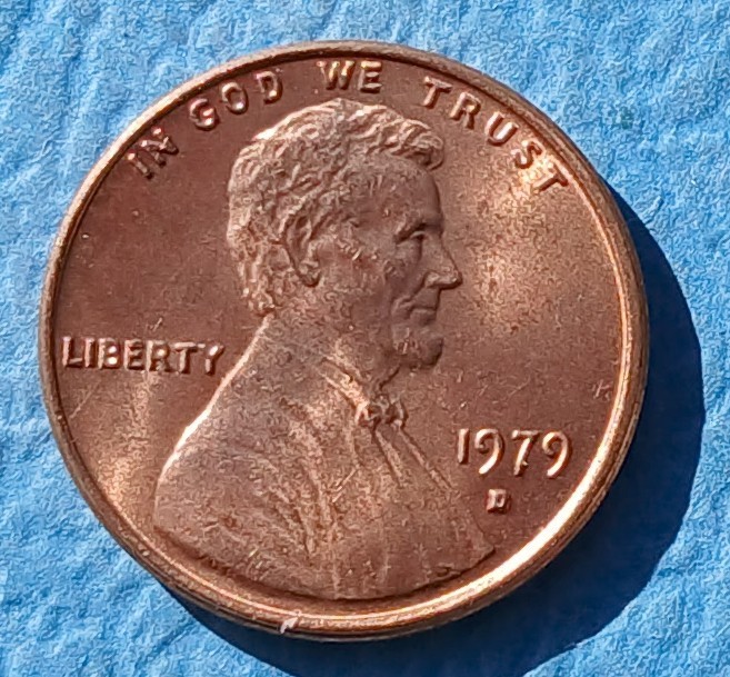 1979-D Brilliant Uncirculated Lincoln Cent.  Ships Free.  BU condition.
