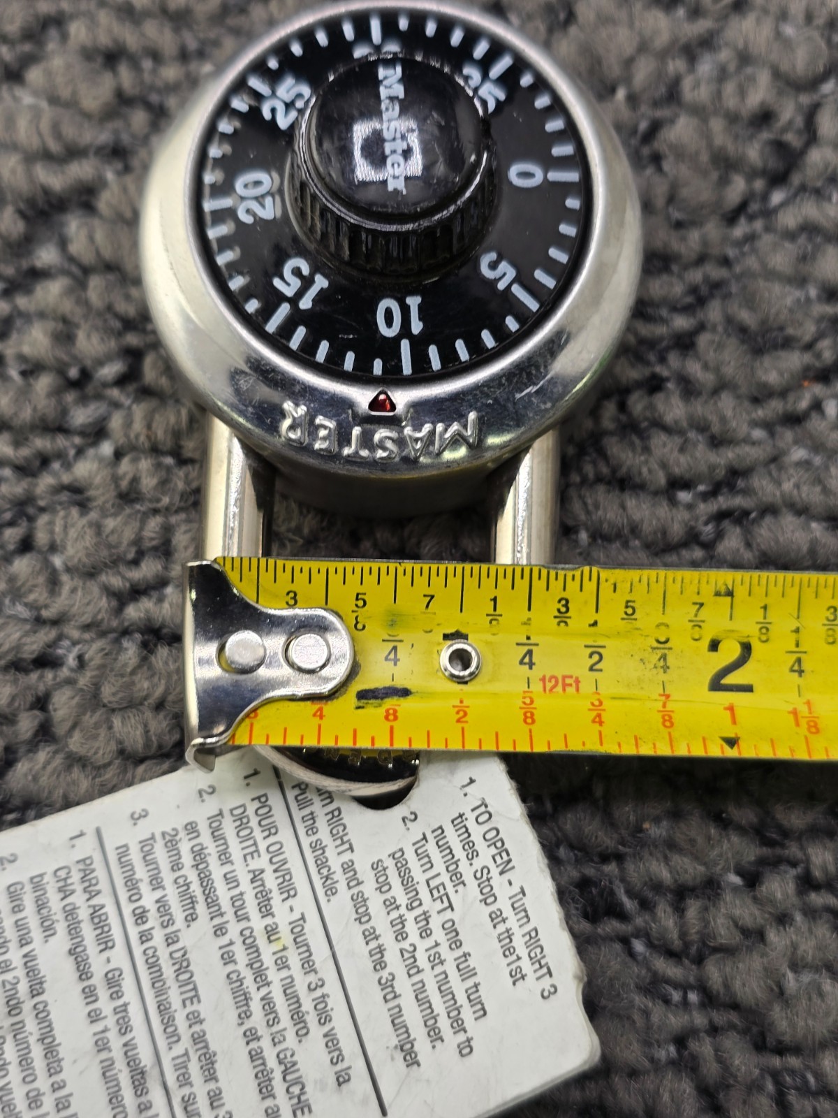 (QTY 21) MASTER LOCK 2670088 Padlock, Standard Dial Combination Lock