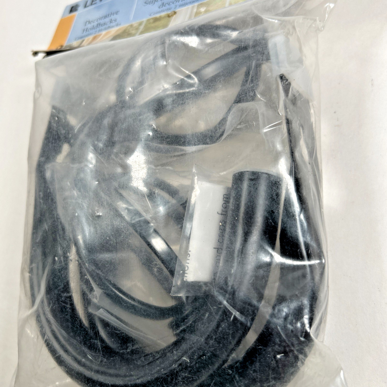 Levolor Decorative Holdbacks 2 Pack Black with Finials #77375