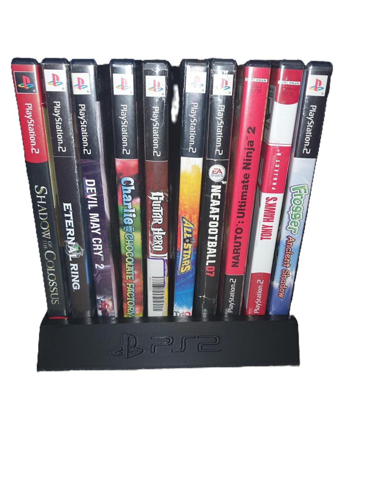 PlayStation 2 Videogame Sony Game Storage Display PS2 Desktop Shelf Organization