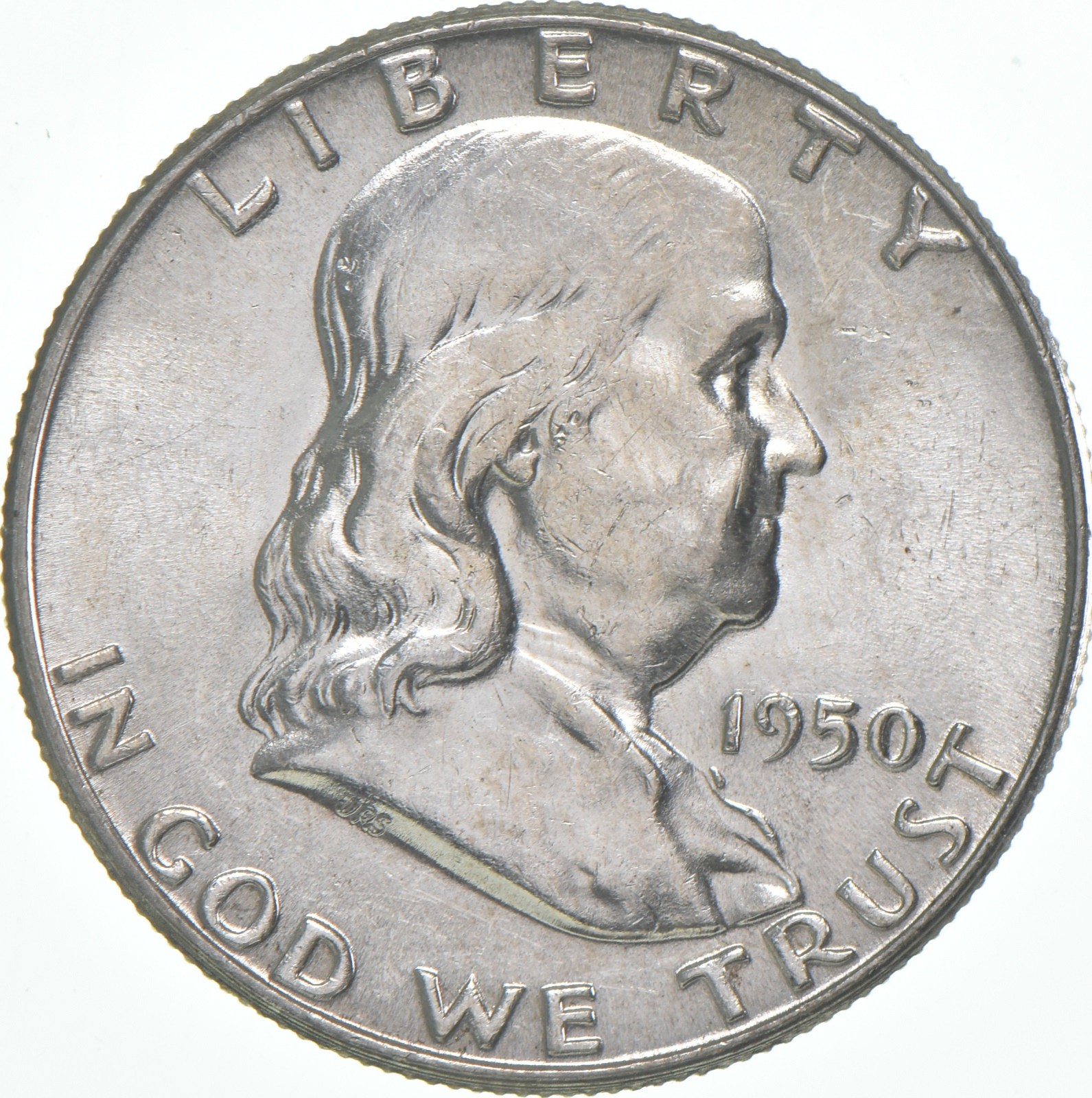 1950 Franklin Half Dollar AU 90% Silver