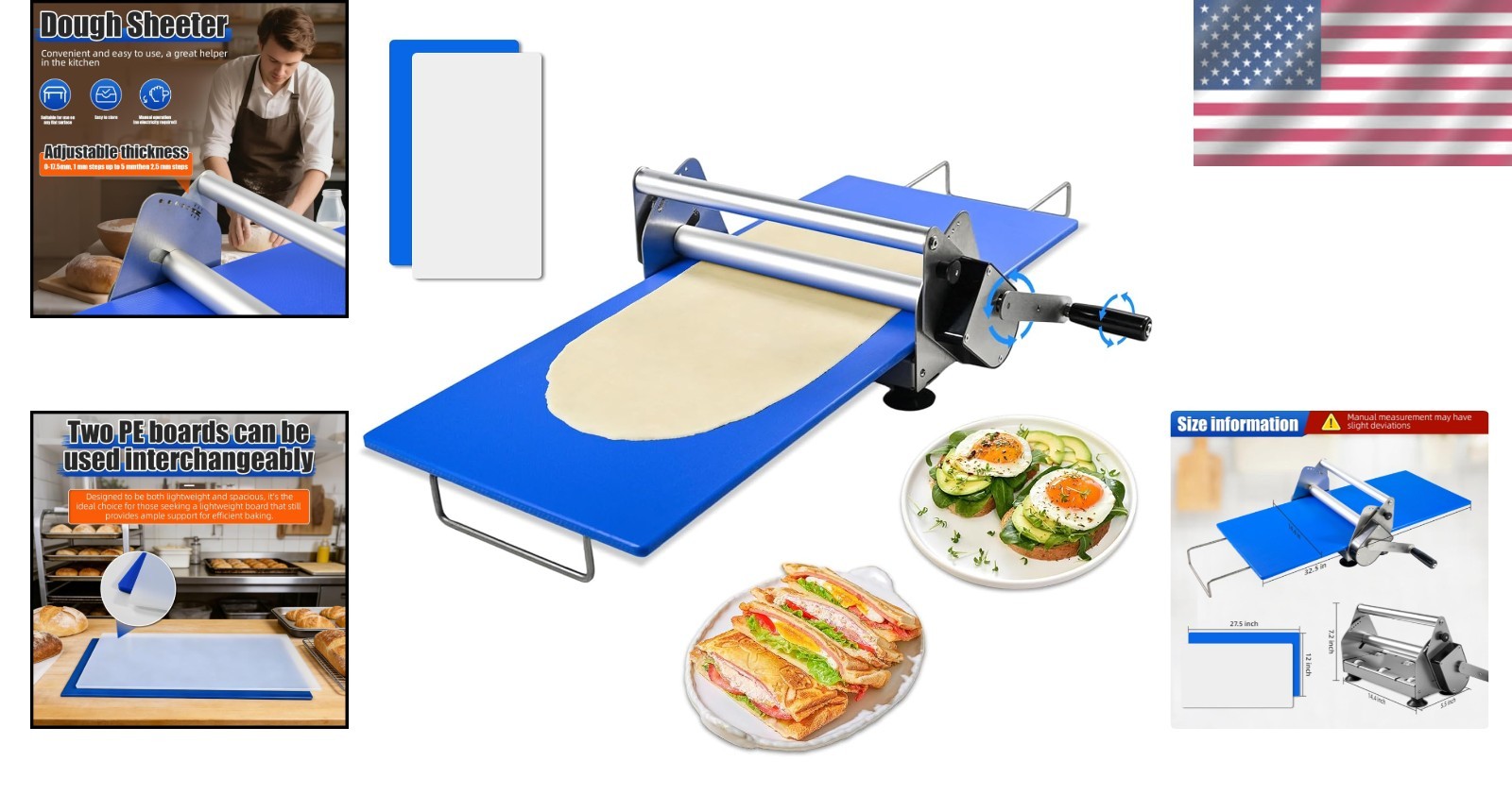 Rolling Machine for Bakery Pizza - Stainless Steel