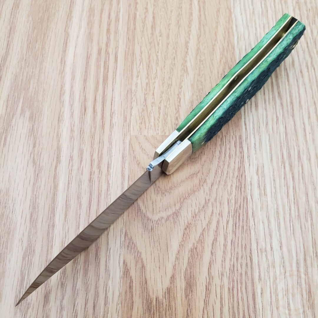 Queen Lockback Folding Knife 1095 Carbon Steel Clip Point Blade Bone Handle