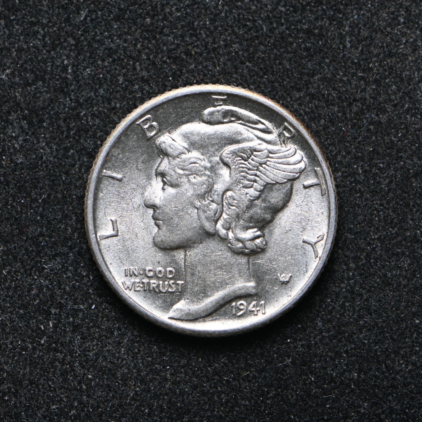 1941-D Mercury Silver Dime BU (bb19321)