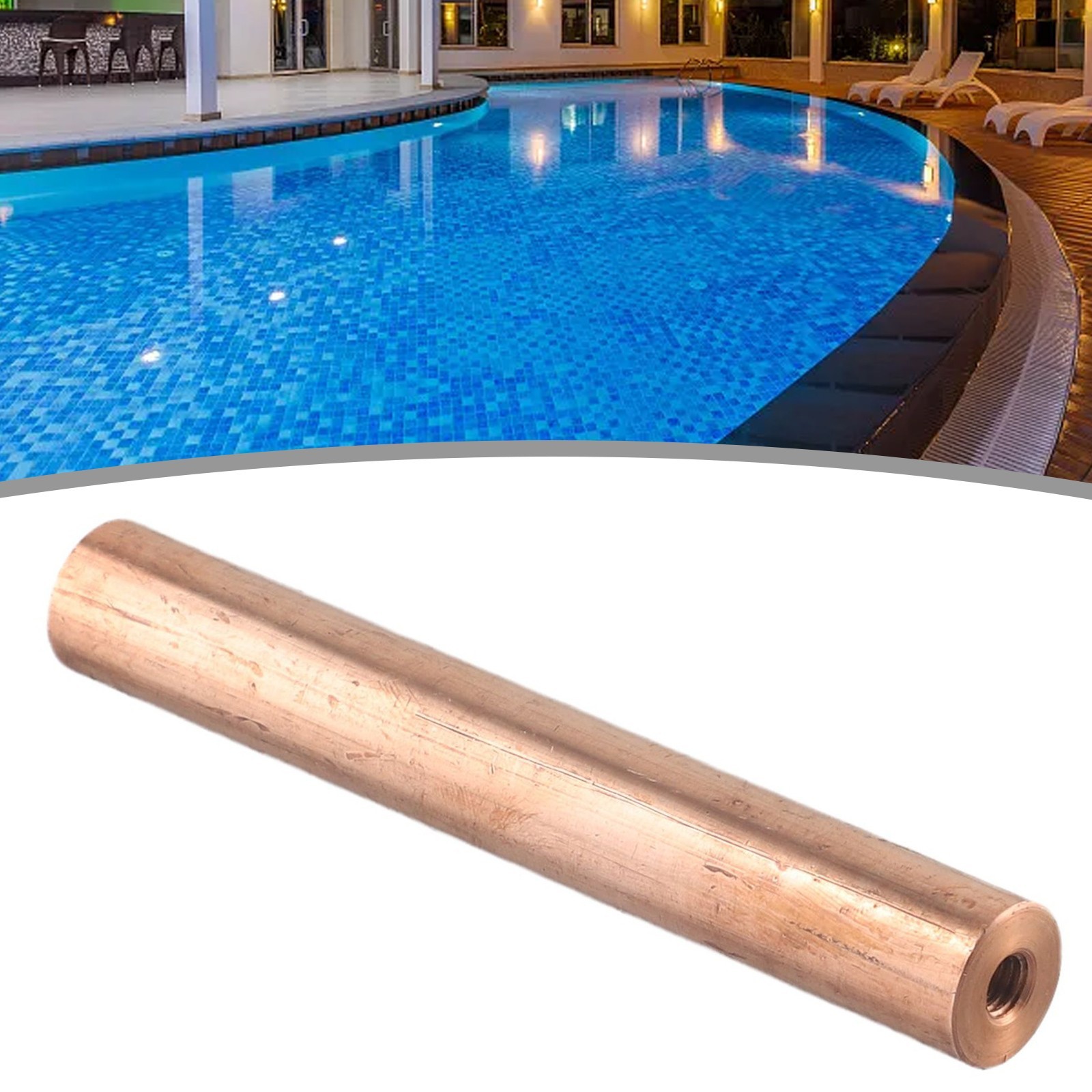 Replacement Solar Copper Anode For Swimming Pool Ionizer Purifier Cleaner