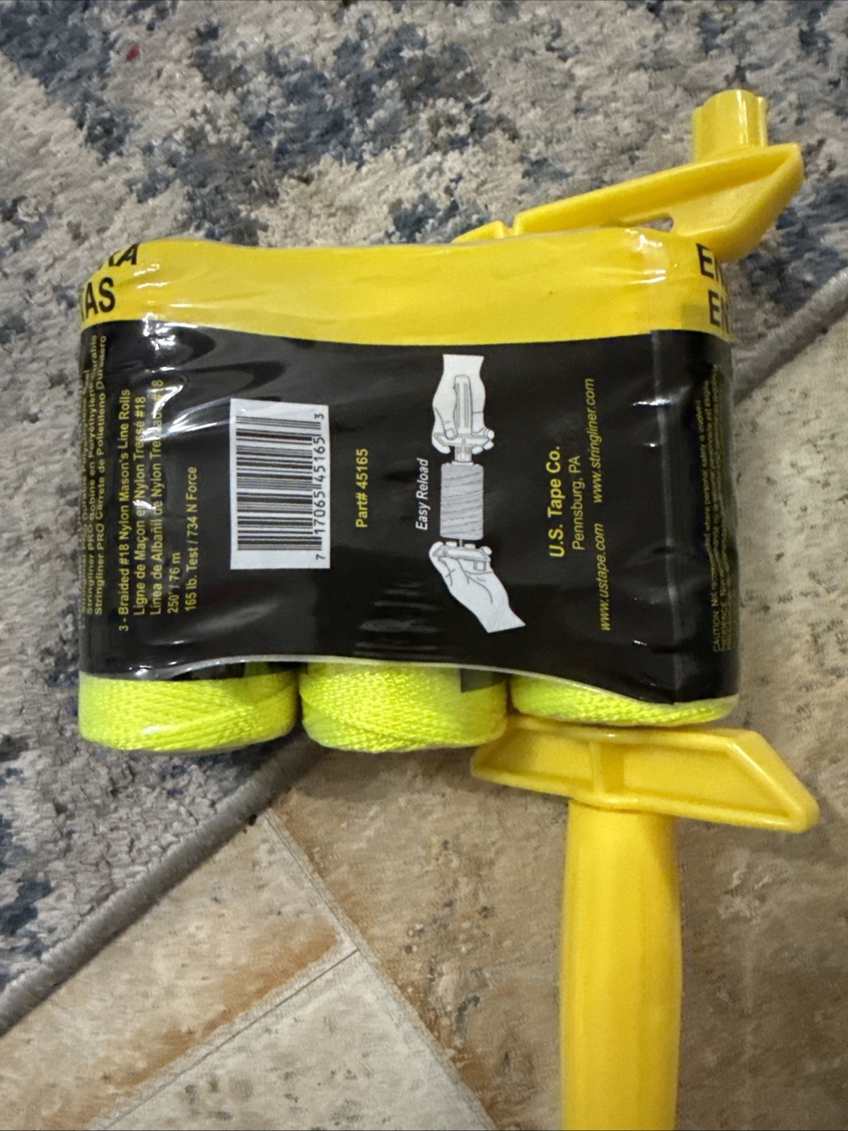 Stringliner PRO Mason's Line and Reel Contractor Pack 250 ft. Fluorescent Yellow